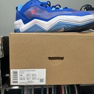 Nike Air Max Flyknit Racer Blue and White Athletic Shoes